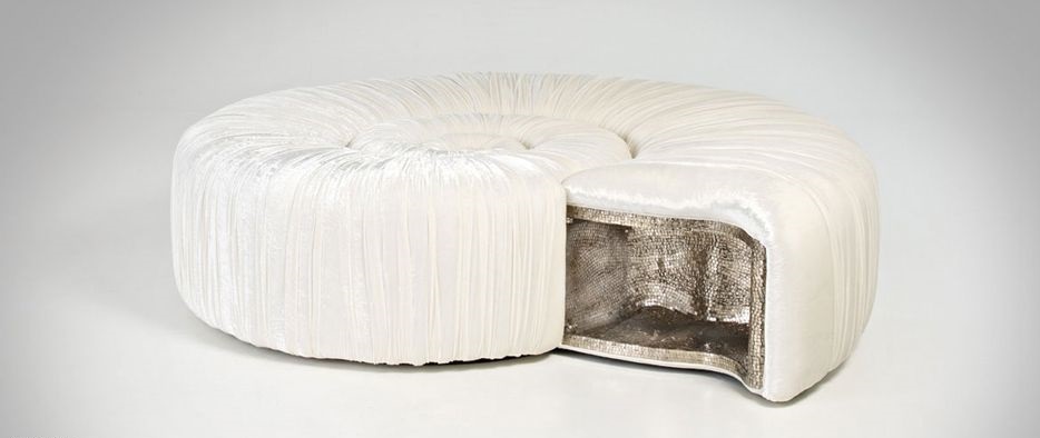 белый диван Sicis в форме улитки